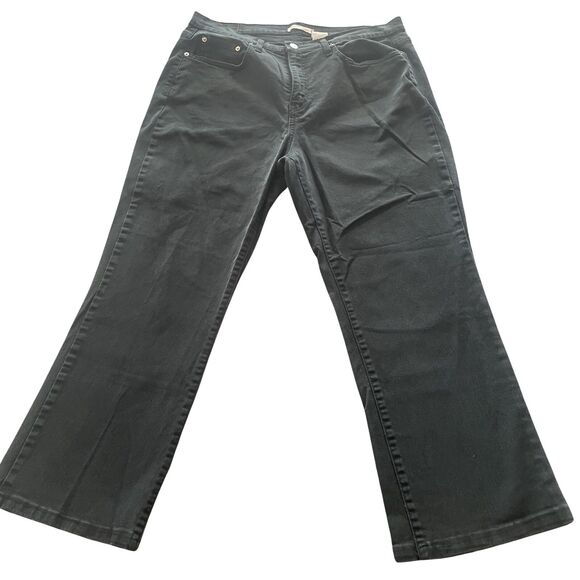 LEVI'S 550 Relaxed Boot Cut Jeans Women's Plus 20 M Black 5 Pocket Design EUC - Picture 1 of 12